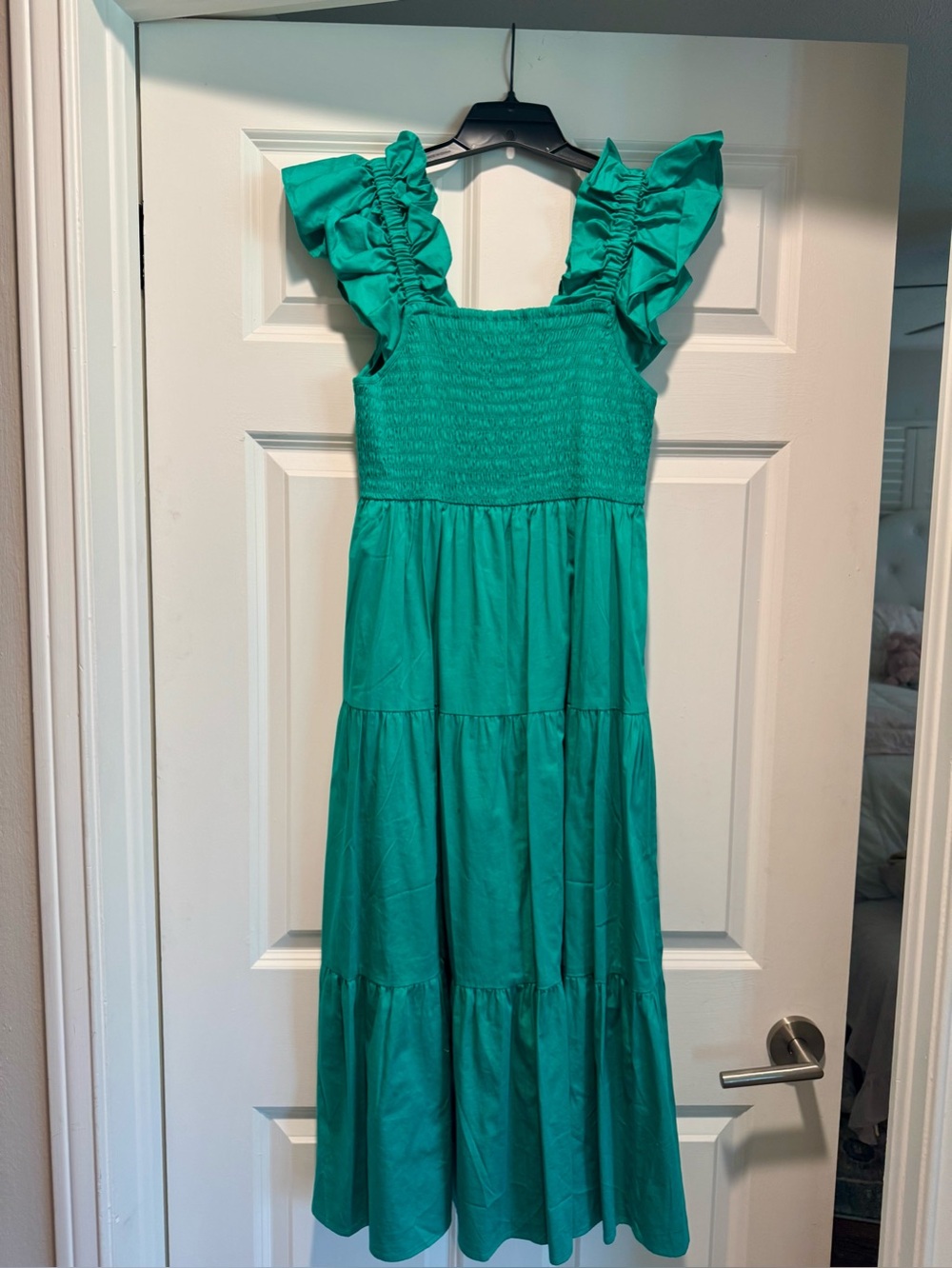 CROSBY by Mollie Burch Teal Maxi Dress with Ruffle Straps